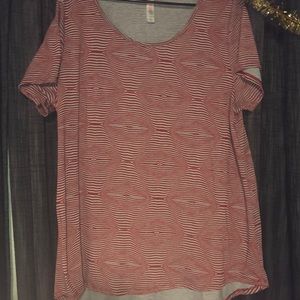 Lularoe burgundy and gray patterned shirt!